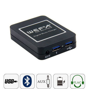 Wefa WF-606 Bluetooth/MP3/USB/AUX illesztő (Honda, 2.3)