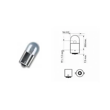 R10W autóizzó (BA15s, 12V, 10W)
