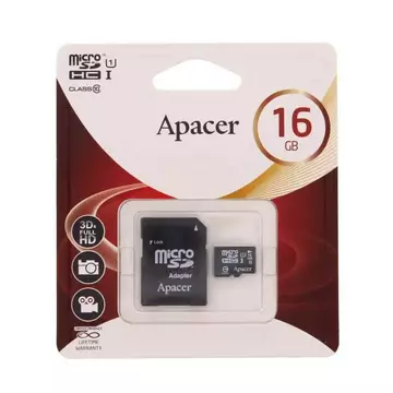 Apacer microSD kártya 16 GB SD adapterrel