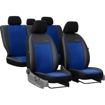 Mitsubishi Lancer IX Sedan (2007-2015) Exclusive kék hasított bőr üléshuzat + zs