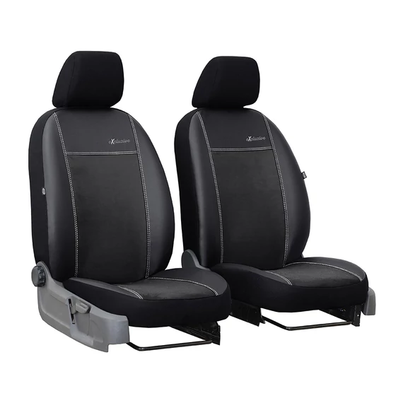 Honda Civic VI (1995-2001) Exclusive fekete hasított műbőr üléshuzat csak az els