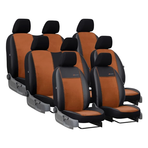 Toyota Proace II 8 személyes (2017-2023) Exclusive barna hasított bőr üléshuzat