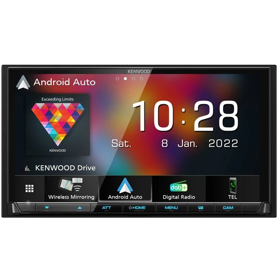 Kenwood 2 DIN Fejegység, CarPlay Wifi, Android Auto Wifi