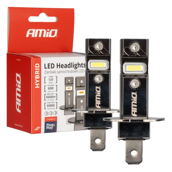 Amio LED izzó H3 Canbus 6000K 60 W 12 V