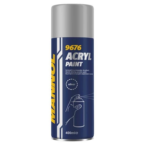 Mannol 9676 Acryl Paint Silver – Ezüst akrilfesték, 450 ml