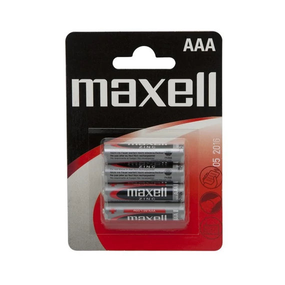 Maxell mikroceruza elem AAA R03 Zn 1,5V 4 db / csomag