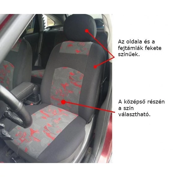 Üléshuzat Extra fekete-kék mintás