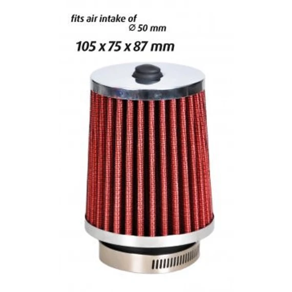 Sport légszűrő 50 mm 105x75x87 mm piros