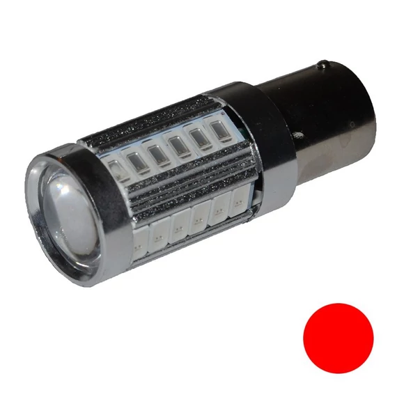Led izzó 12V 10W BA15S 5730 33 SMD piros