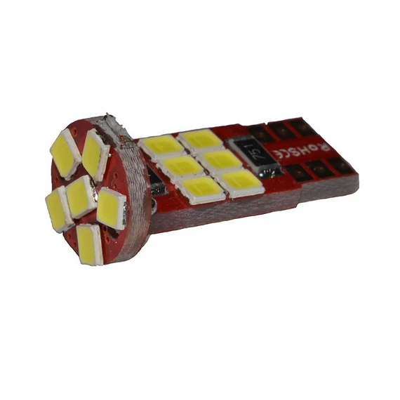 CAN Bus led izzó 12V 3W T10 2835 18 SMD fehér