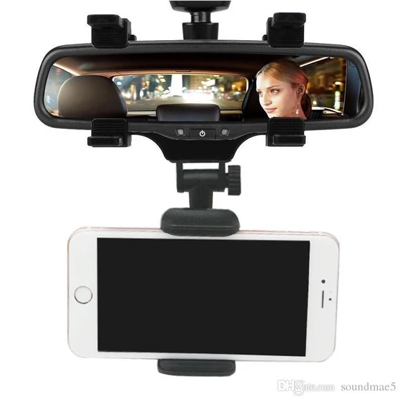 Telefon / GPS / Tablet tartó visszapillantó tükörre rögzíthető