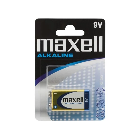 Maxell 9V-os elem E Alkaline 9V