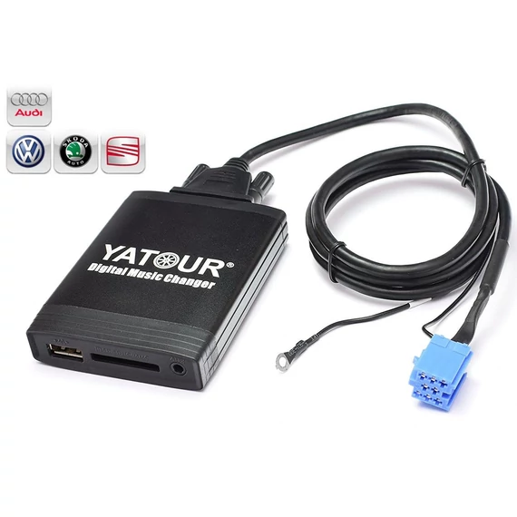YATOUR MP3/USB/SD/AUX illesztő (Skoda, Mini ISO)
