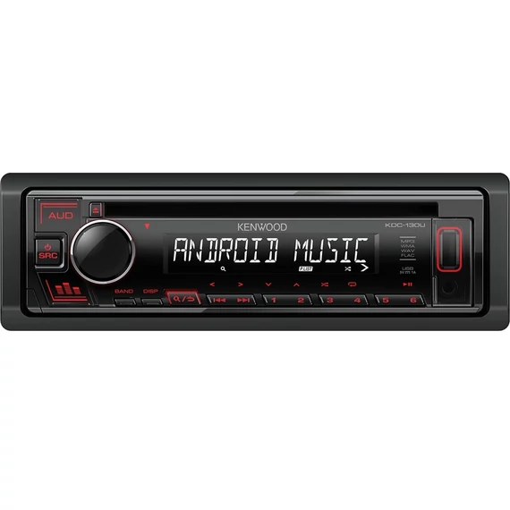 Kenwood KDC-130UR USB / CD autórádió, piros