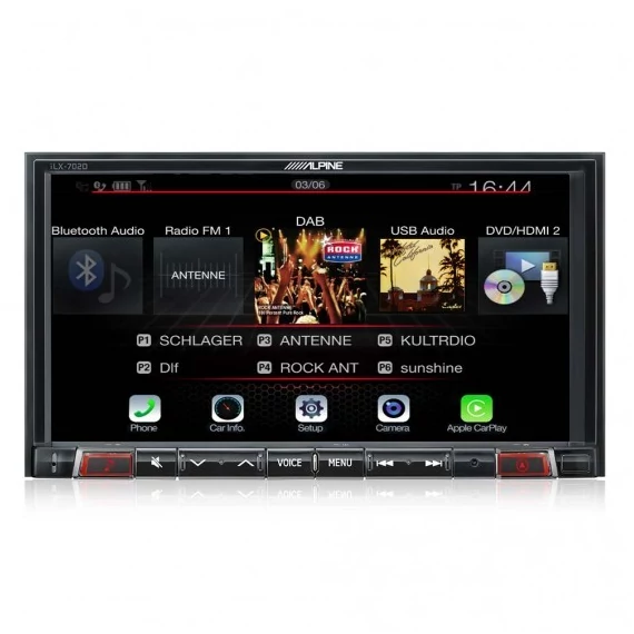 Alpine iLX-702D 7"-os 2 DIN Fejegység CarPlay Android Auto