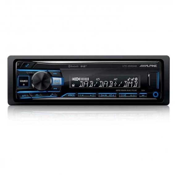 Alpine UTE-204DAB Bluetooth Autórádió 12 V USB DAB Tuner