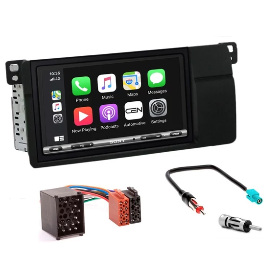 Sony BMW 3 (E46) Apple CarPlay, Android Auto fejegység szett