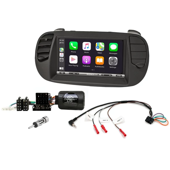 Sony Fiat 500 Apple CarPlay Android Auto fejegység szett