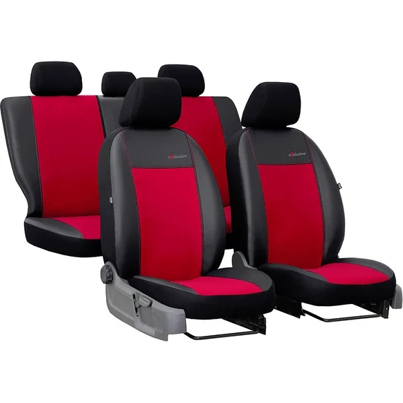 Volkswagen Tiguan I Comfort (2011-2015) Exclusive piros hasított műbőr üléshuzat