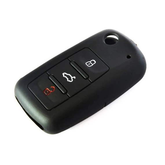 Szilikon tok kulcshoz fekete (Volkswagen - Seat - Skoda)