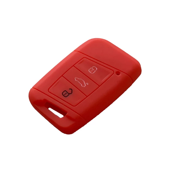 Szilikon tok kulcshoz piros (Volkswagen - Skoda - Seat)